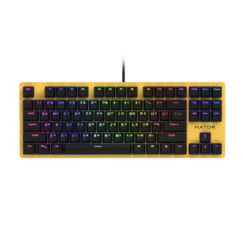Ігрова клавіатура Hator Skyfall TKL Pro Wireless Yellow, PBT, Укр