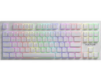 Ігрова клавіатура Hator Skyfall TKL Pro Wireless White, Linear, PBT, Укр